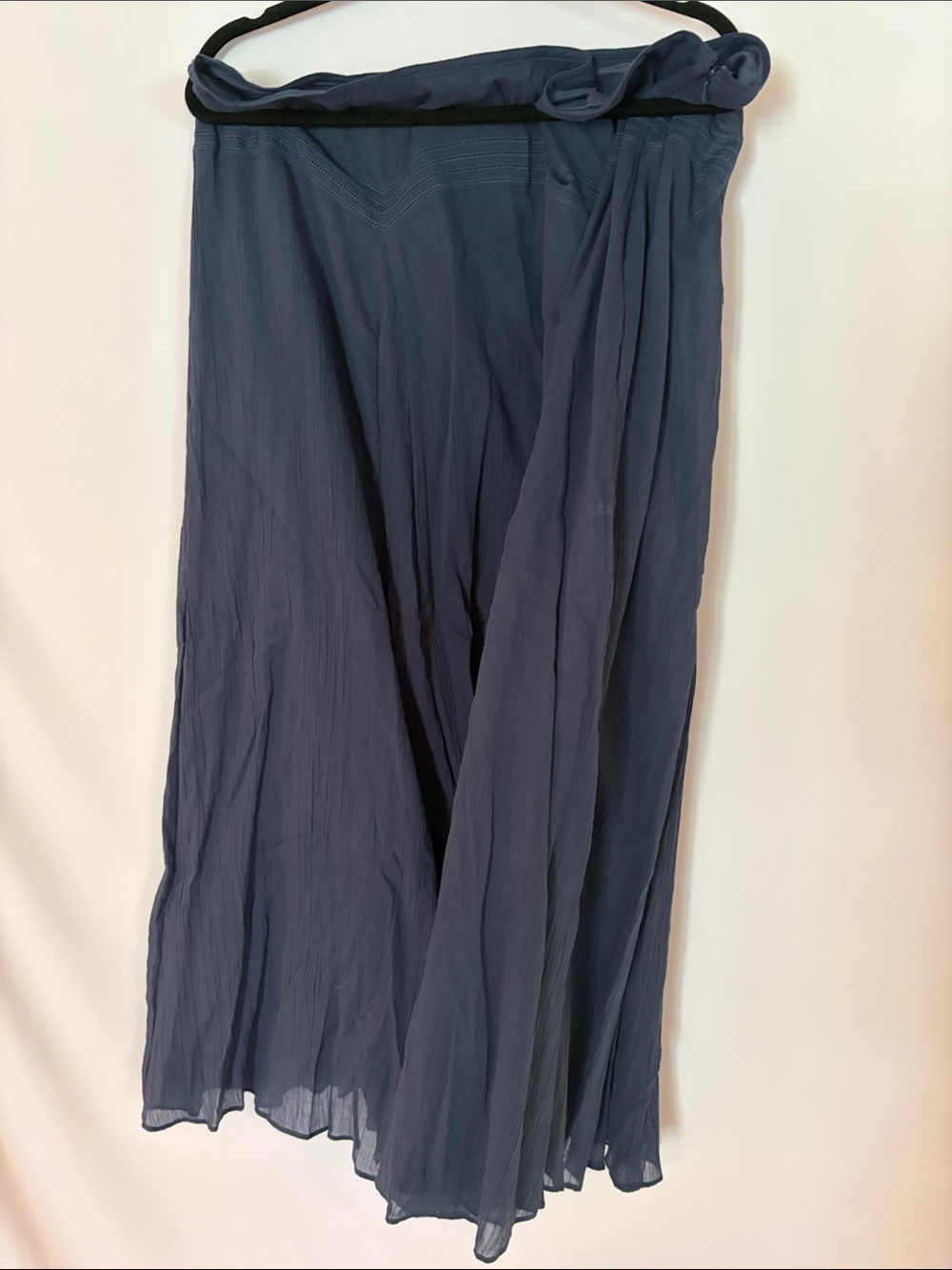 Poetry 100% Cotton NWT Navy Maxi Skirt with Flowing Tiered Silhouette -Sz 18 - Picture 8 of 8